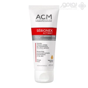 کرم ضد جوش و ضد لک رنگی ای سی ام سبیو نکس ACTIMAT حجم 40 میل